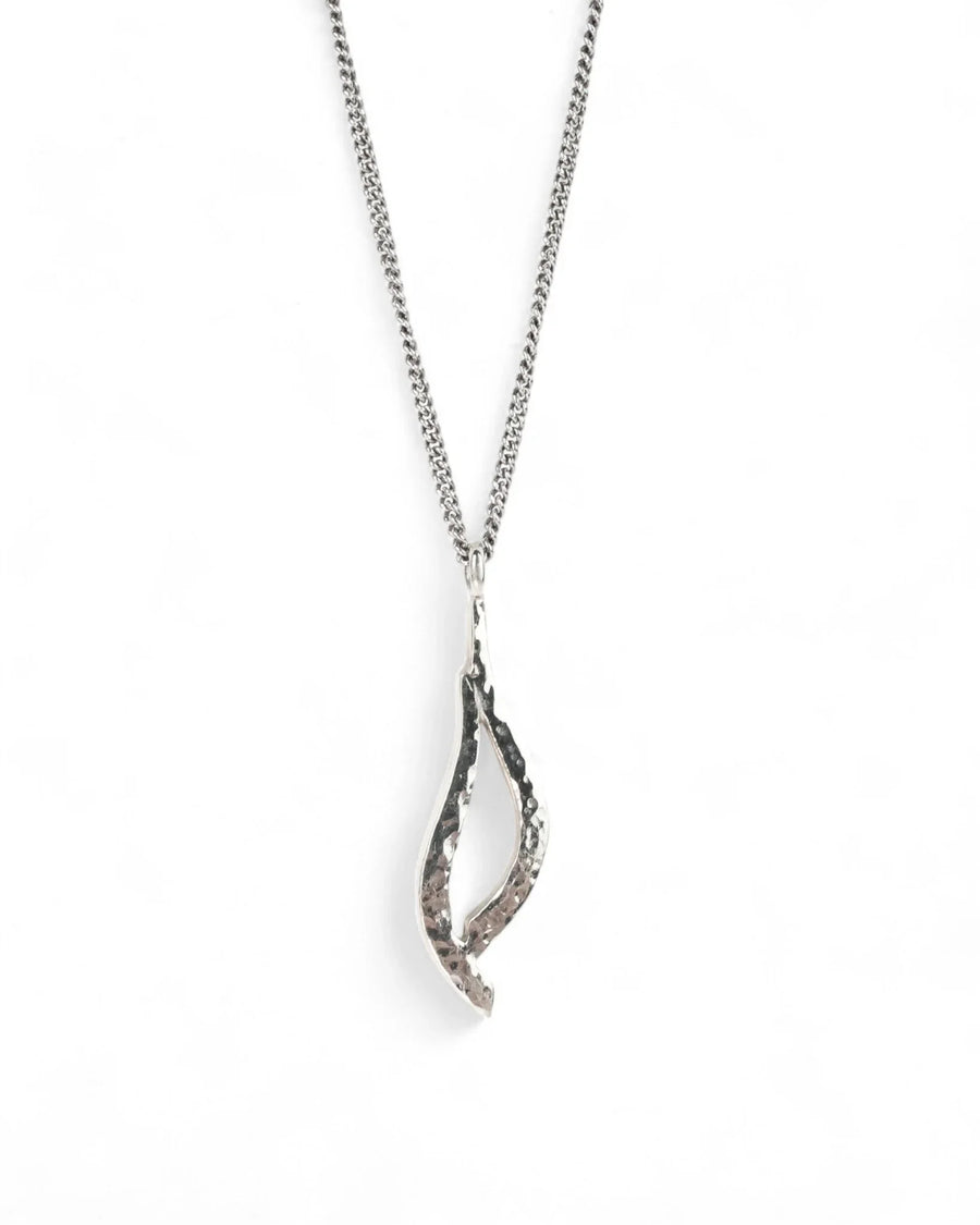Forged Silver Drop Pendant Pendant Pruden and Smith 30mm
