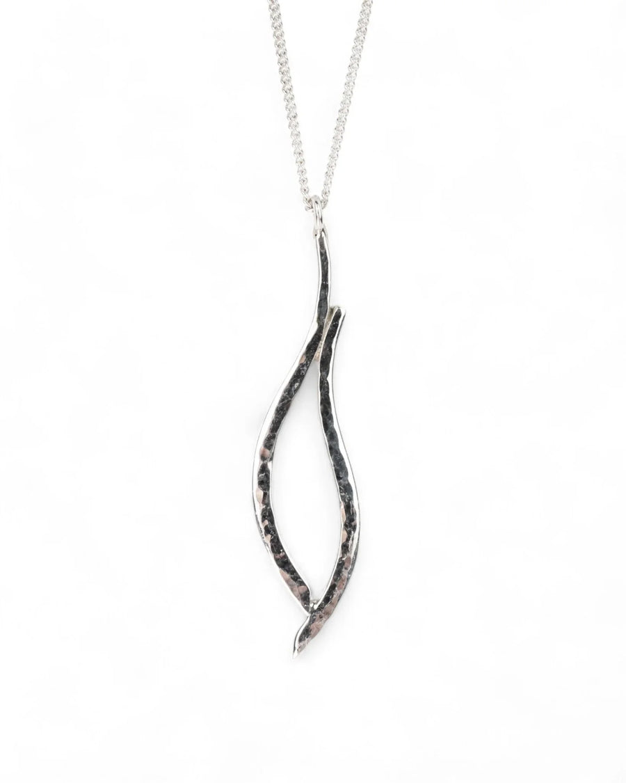 Forged Silver Drop Pendant Pendant Pruden and Smith 60mm