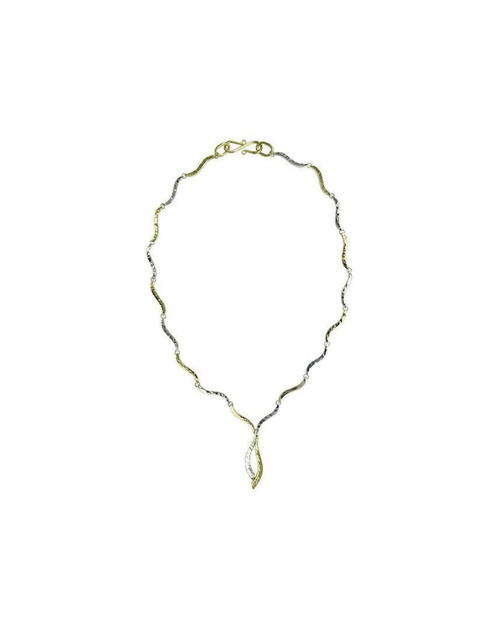 Forged Two Colour Gold Necklace Necklace Pruden and Smith