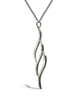 Forged Inwards Triple Silver Pendant Pendant Pruden and Smith   