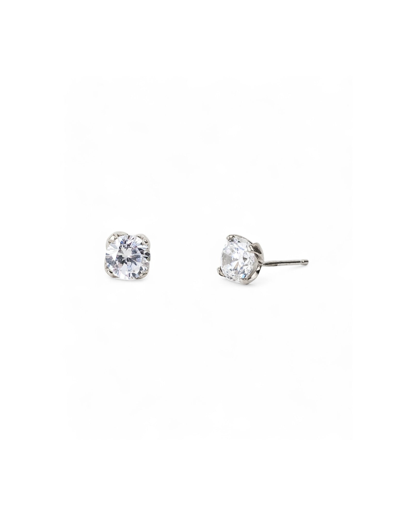 Four Claw Diamond Stud Earrings Earrings Pruden and Smith