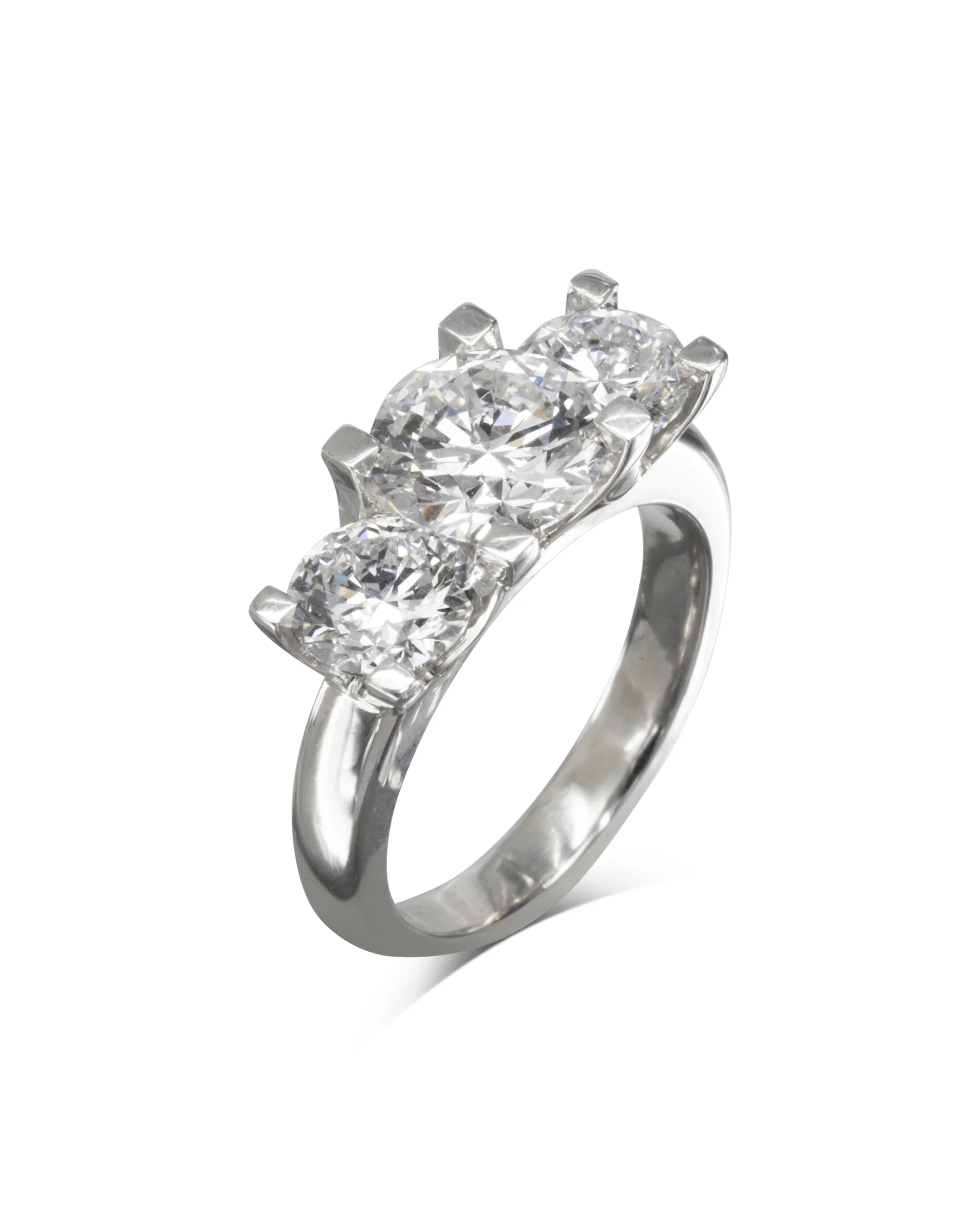 Four Claw Platinum Trilogy Diamond Ring Ring Pruden and Smith