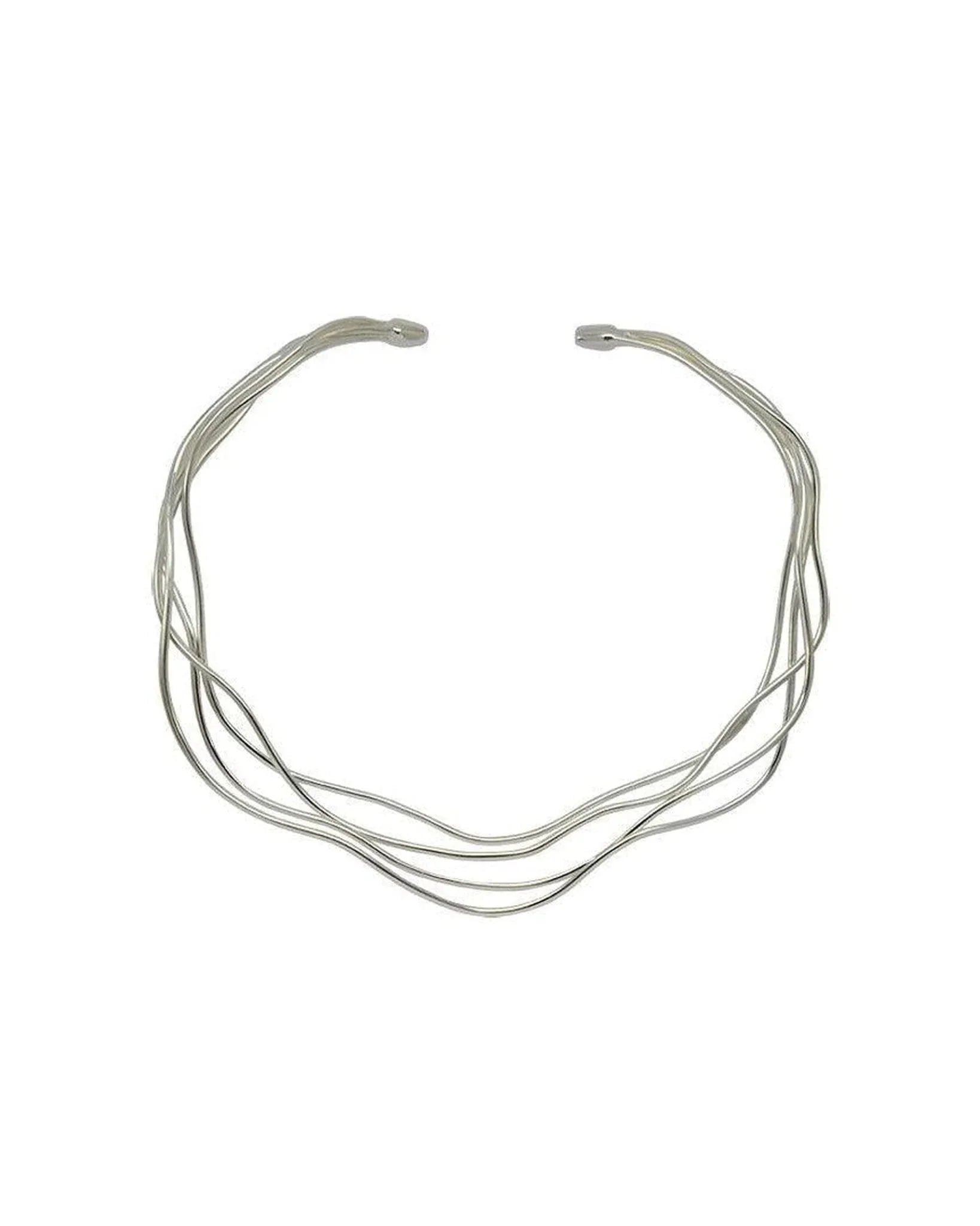 Four Strand Silver Necktorc Necklace Necklace Pruden and Smith