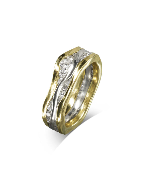 Trap Three Band Diamond Full Eternity Ring Pruden and Smith