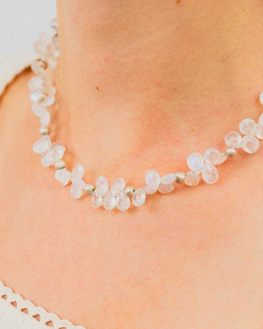 Rock Crystal and Silver Necklace Necklace Pruden and Smith