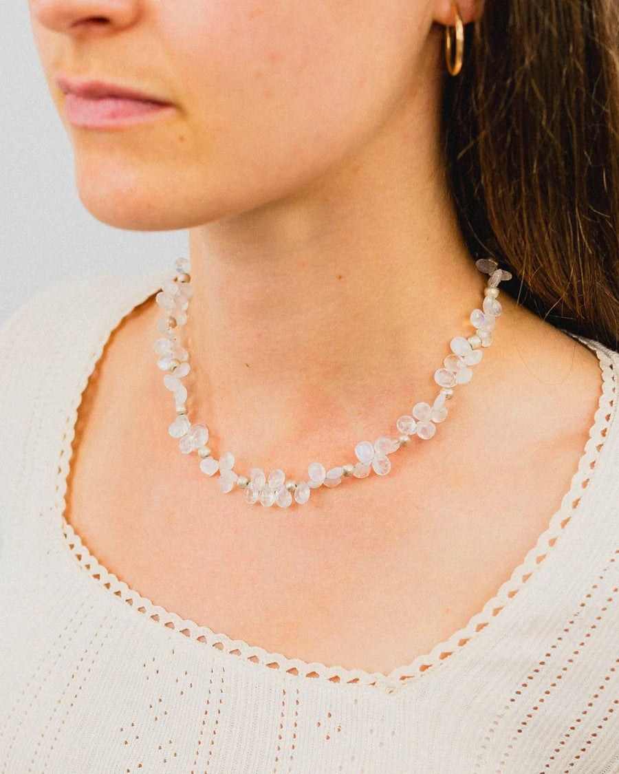 Rock Crystal and Silver Necklace Necklace Pruden and Smith