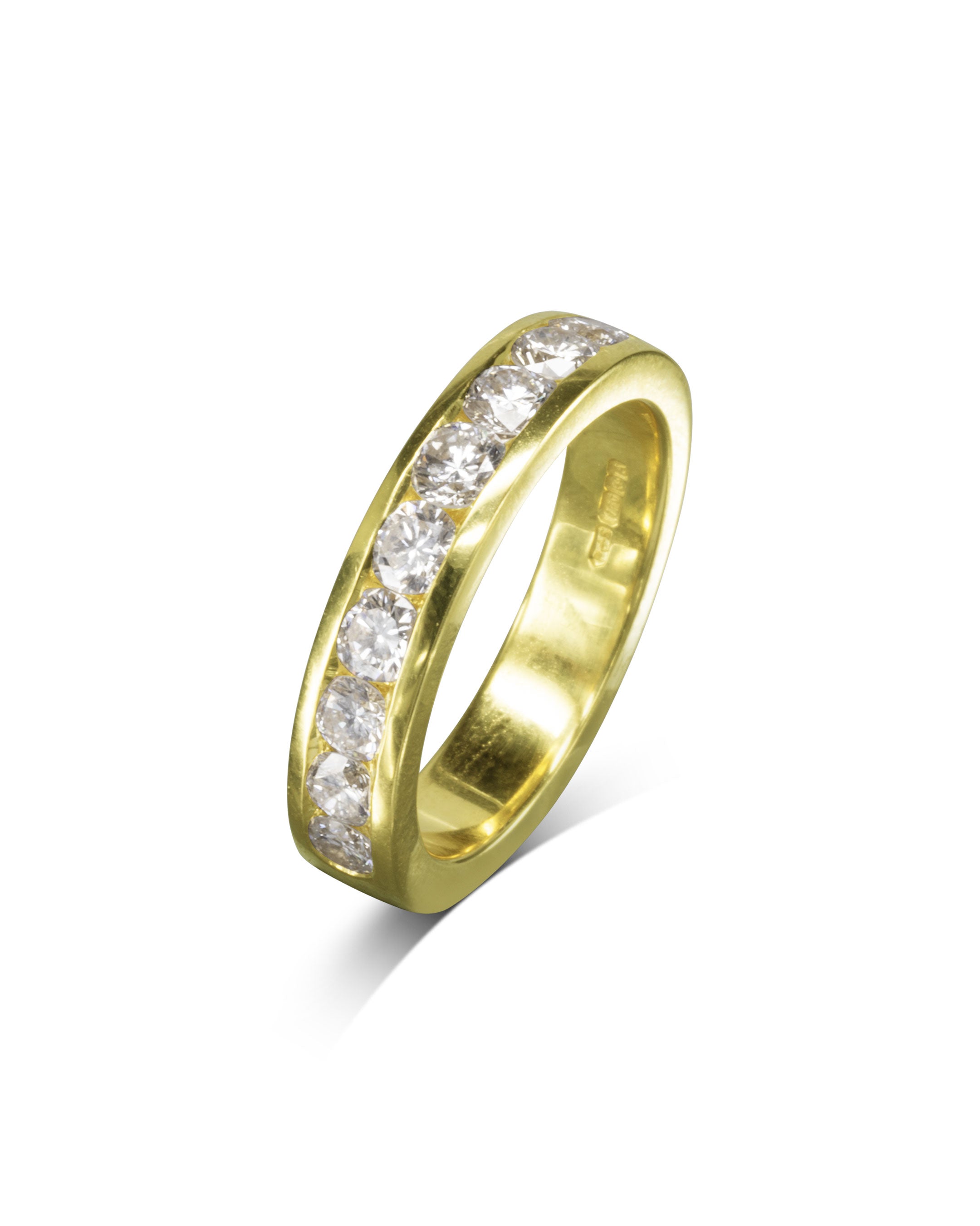 Channel Set Round Diamond Gold Full Eternity Ring (2ct) Pruden and Smith