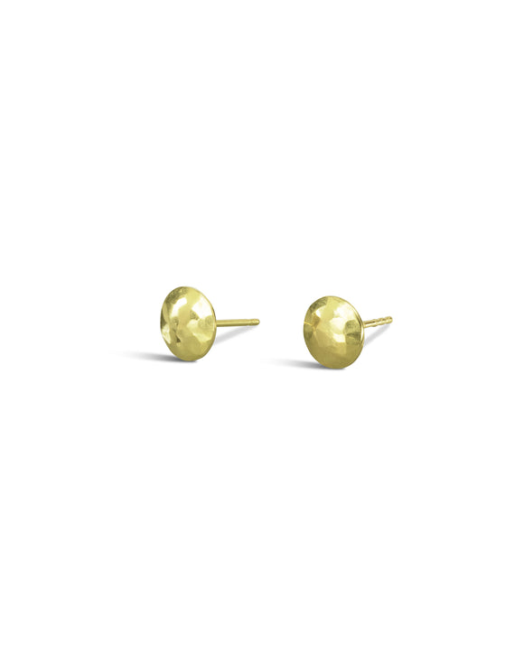 Hammered Gold Stud Earrings Pruden and Smith