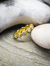 Gold Nugget and diamond ring