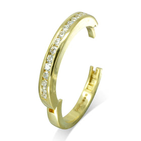 Diamond Channel Set Cliq Eternity Ring Ring Pruden and Smith 18ct Yellow Gold  