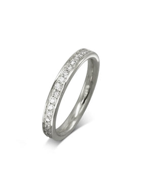 Pavé Diamond Eternity Ring Ring Pruden and Smith Platinum  