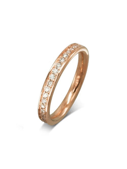 Pavé Diamond Eternity Ring Ring Pruden and Smith 18ct Rose Gold  