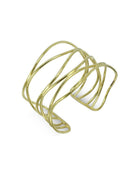 Six Strand Solid 9ct Gold Cuff Bangle (Wide) Bangle Pruden and Smith 9ct Yellow Gold  