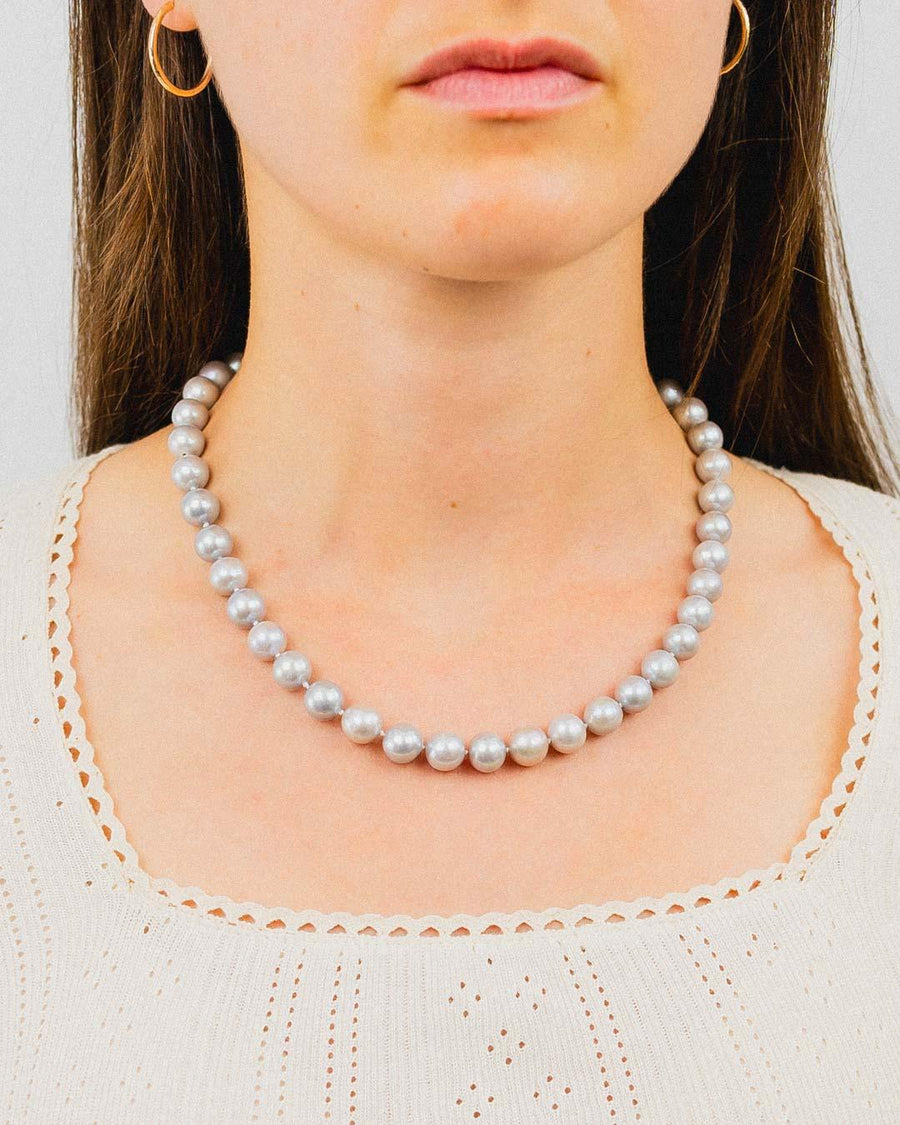 Grey Pearl Necklace (10mm) Pruden and Smith