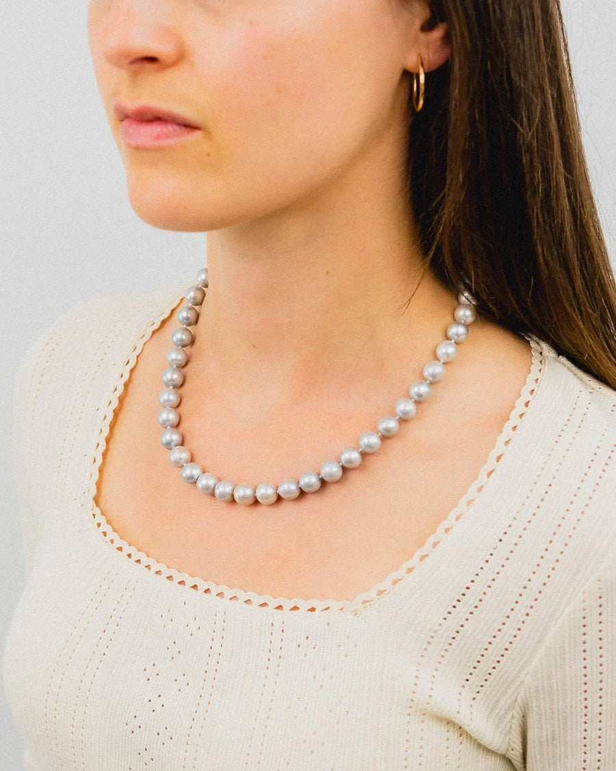 Grey Pearl Necklace (10mm) Pruden and Smith