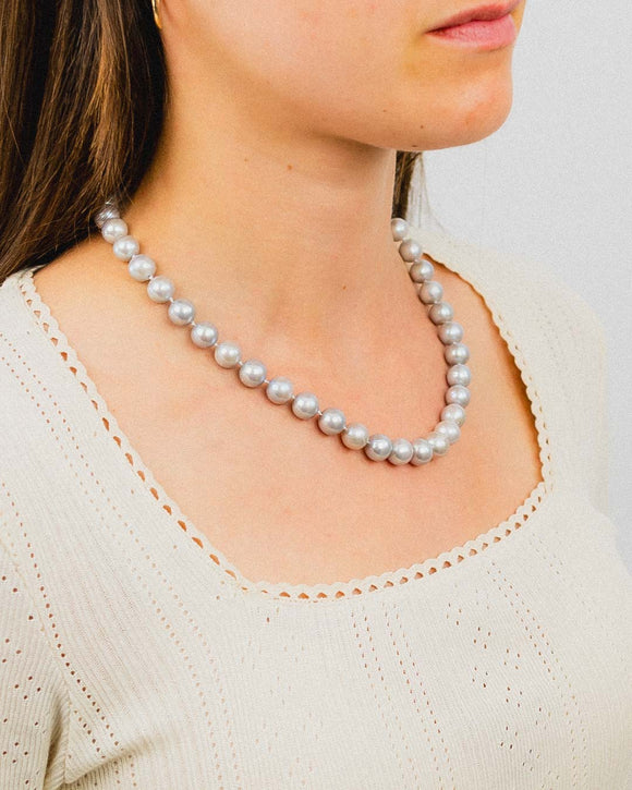 Grey Pearl Necklace (10mm) Pruden and Smith