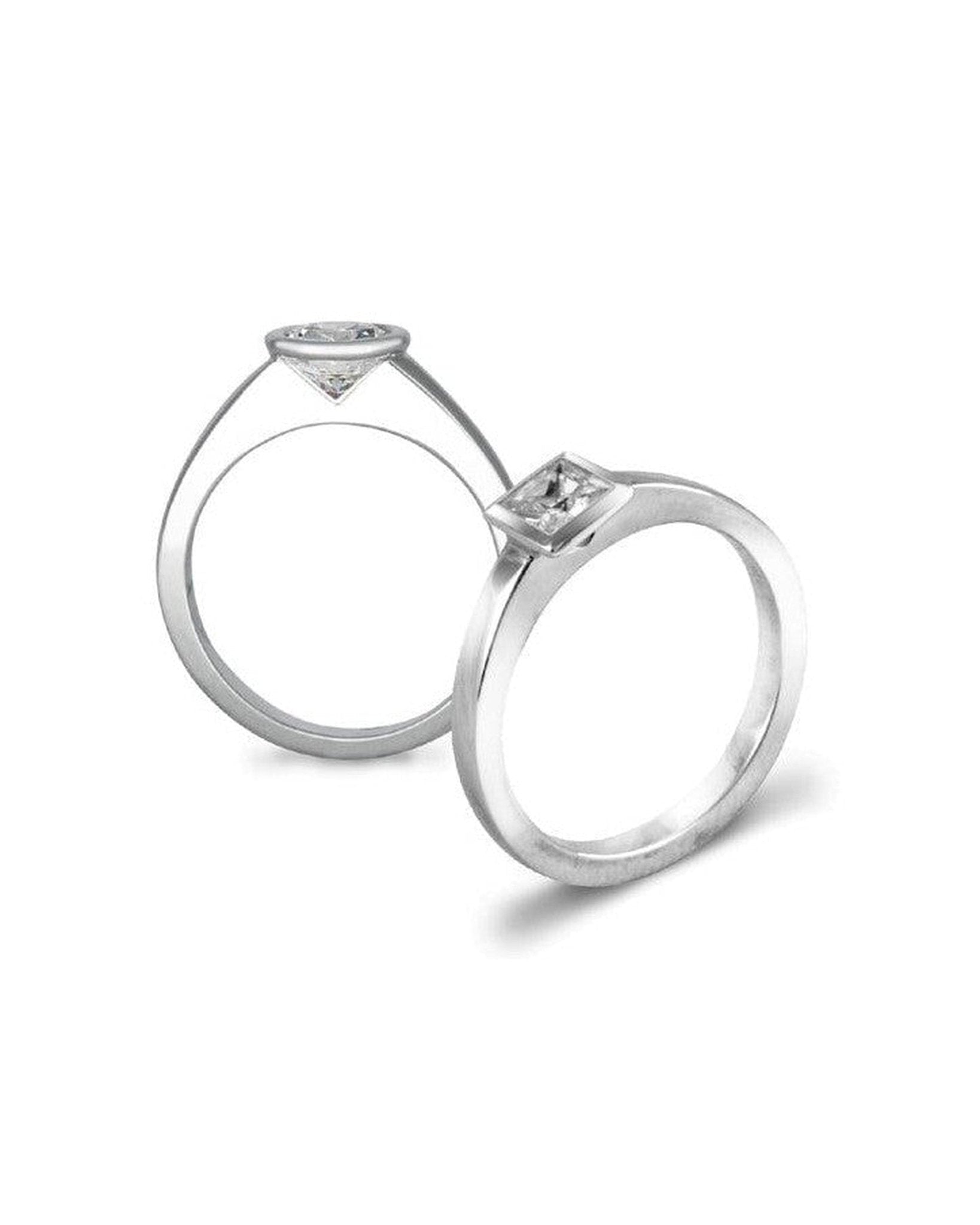 Halo Set Diamond Platinum Engagement Ring Ring Pruden and Smith