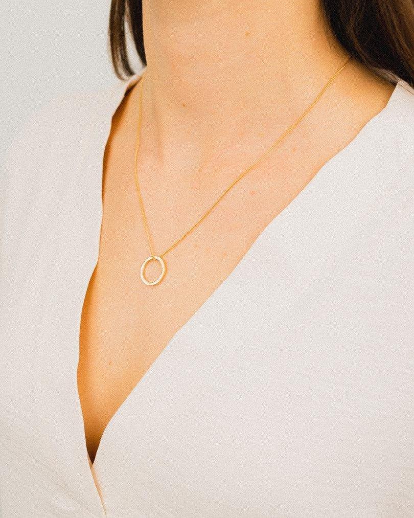 Hammered Gold Birthstone Ring Pendant Pendant Pruden and Smith