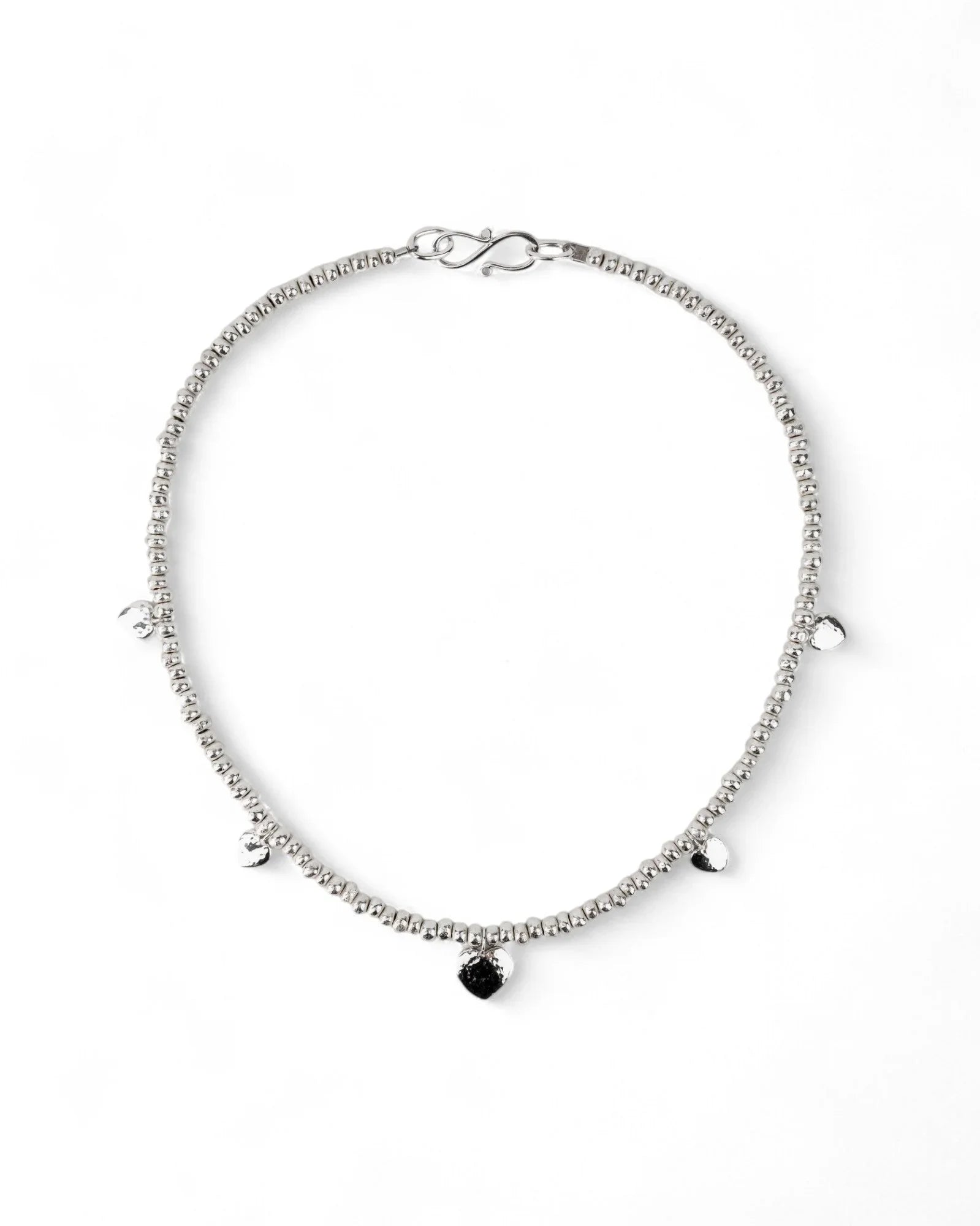 Hammered Heart Charm Necklace Necklace Pruden and Smith