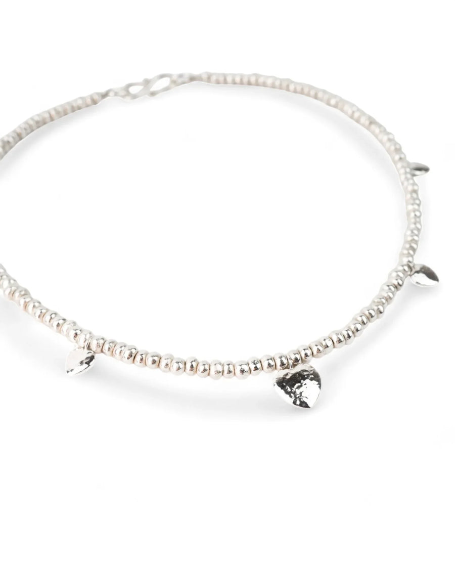 Hammered Heart Charm Necklace Necklace Pruden and Smith