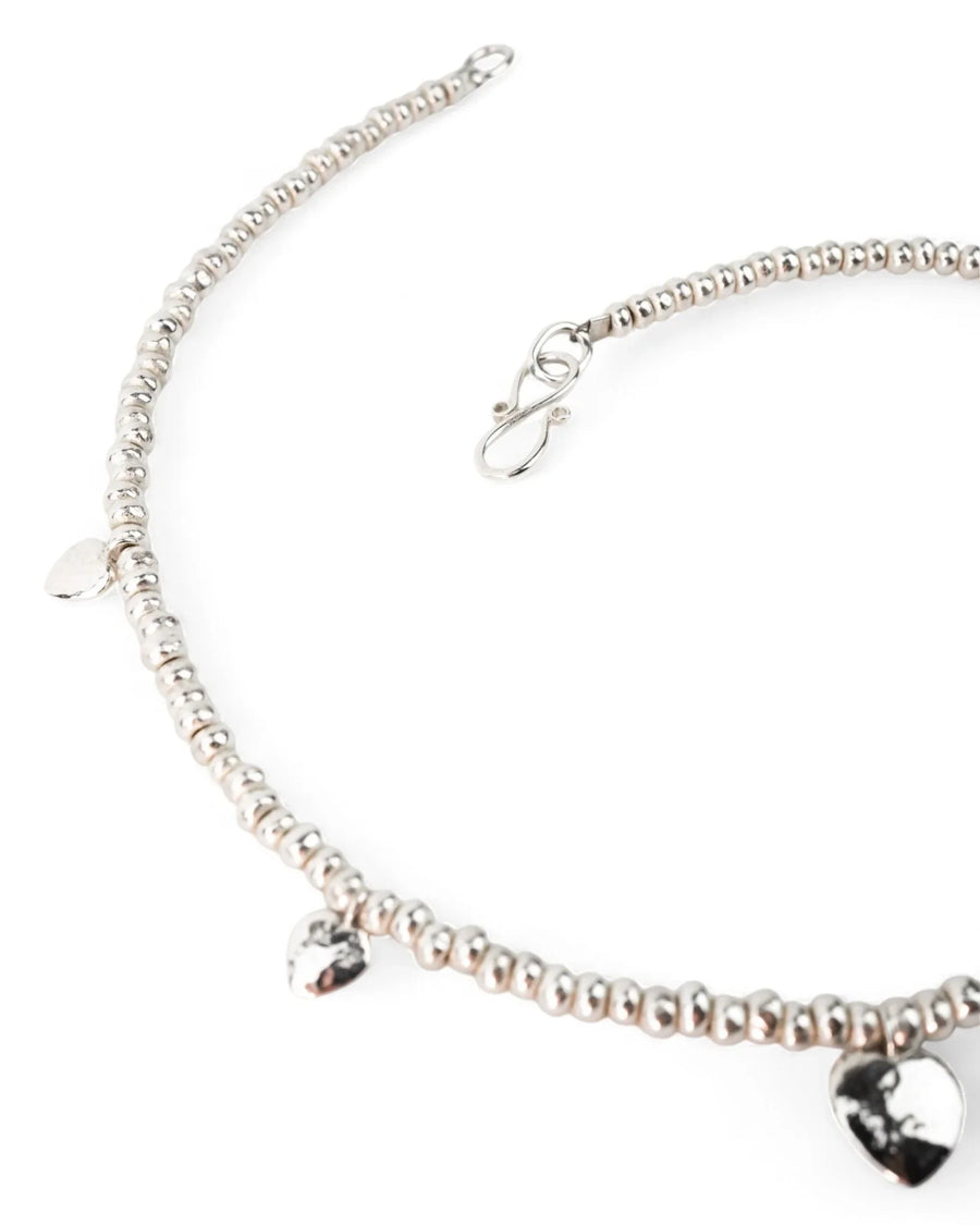 Hammered Heart Charm Necklace Necklace Pruden and Smith