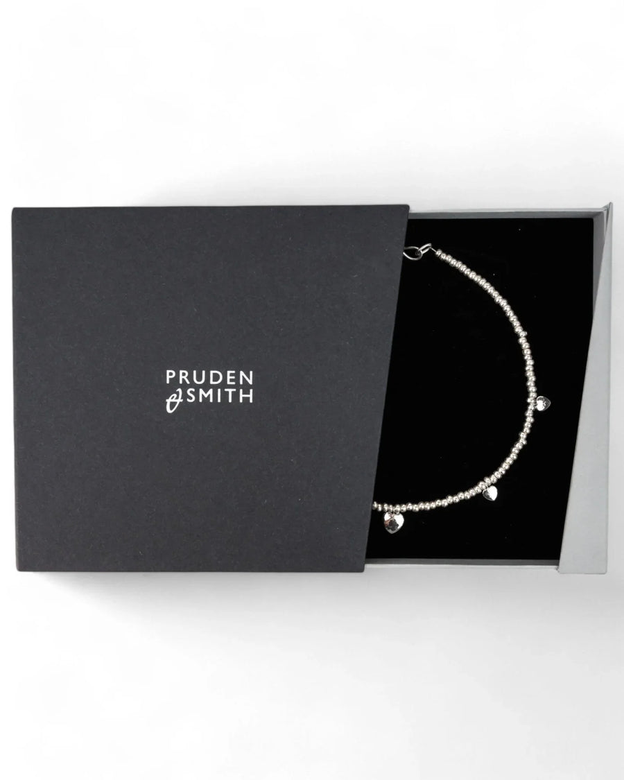 Hammered Heart Charm Necklace Necklace Pruden and Smith