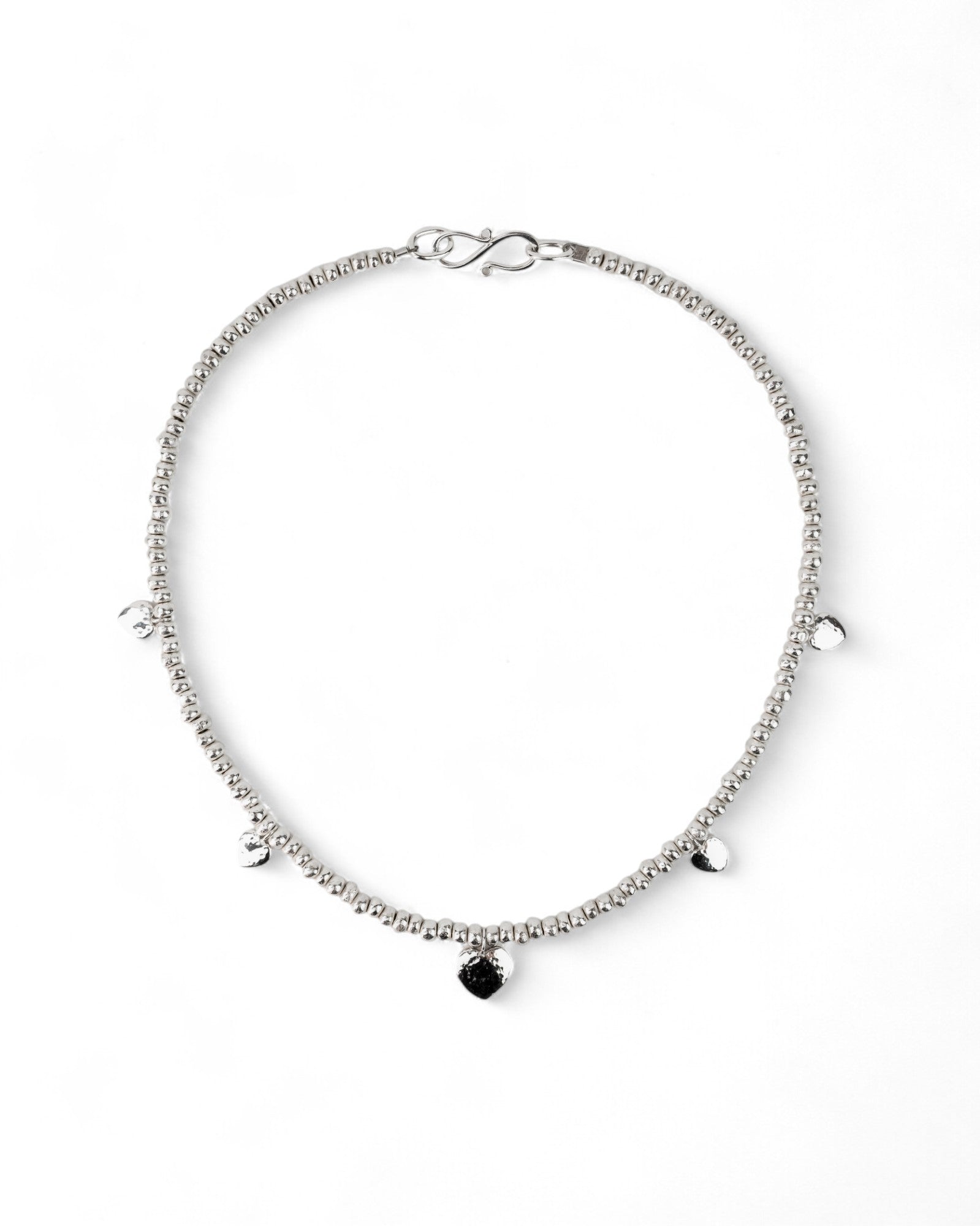 Hammered Heart Charm Necklace Necklace Pruden and Smith