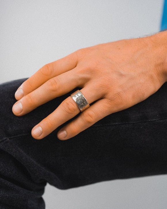 Hammered Ring (Wide) Ring Pruden and Smith