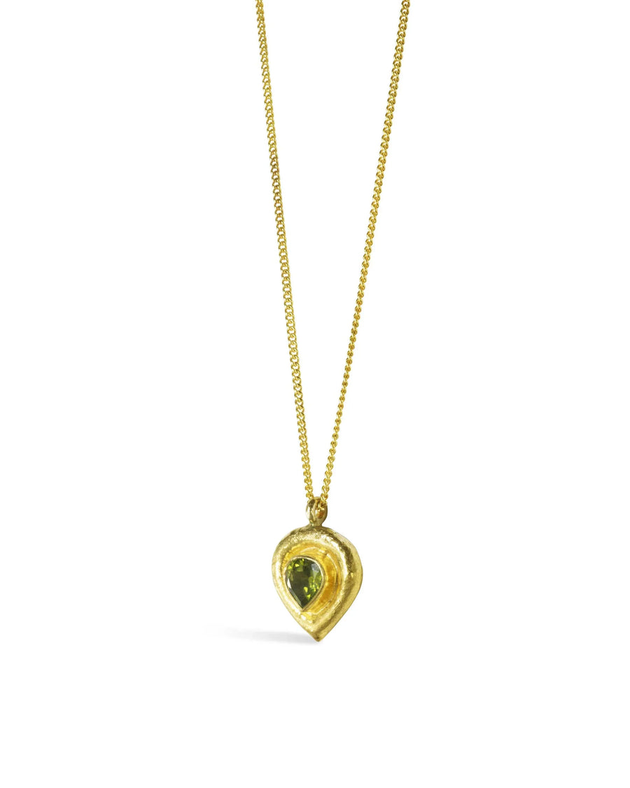 Hammered Roman Peridot Pendant Pendant Pruden and Smith