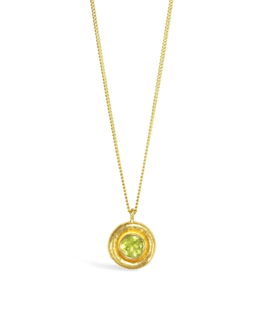 Hammered Roman Peridot Pendant Pendant Pruden and Smith