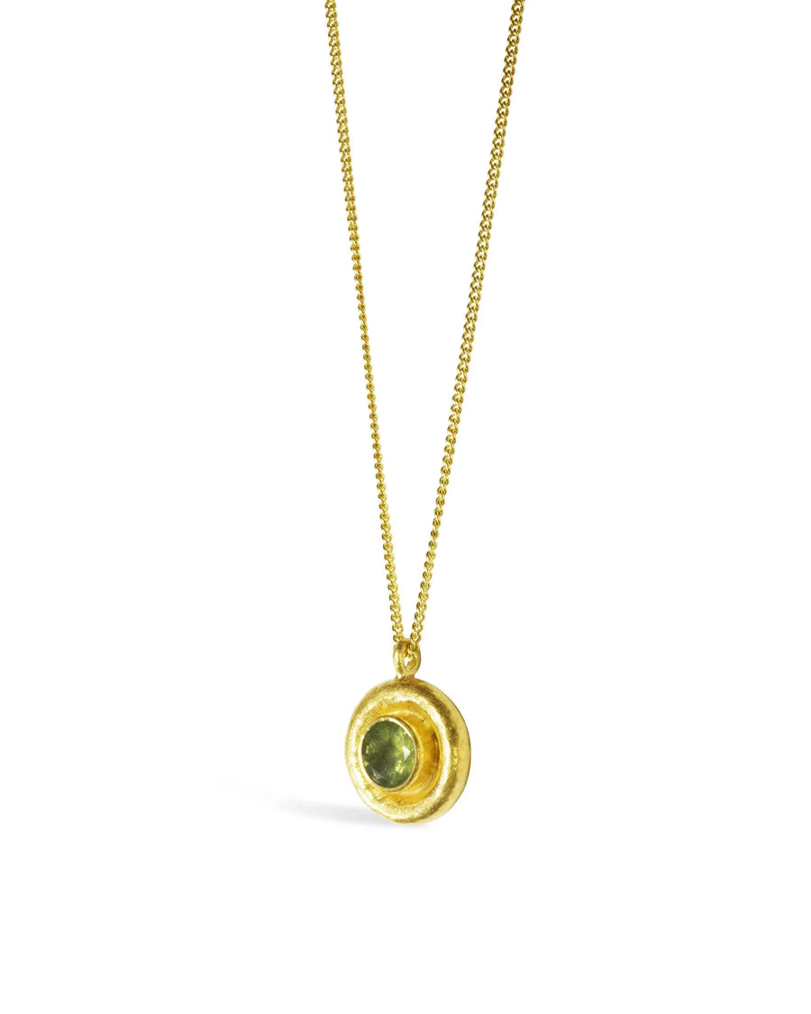 Hammered Roman Peridot Pendant Pendant Pruden and Smith
