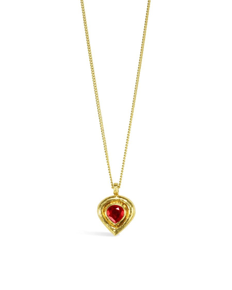 Hammered Roman Ruby Pendant Pendant Pruden and Smith