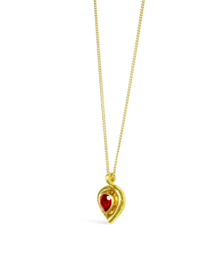 Hammered Roman Ruby Pendant Pendant Pruden and Smith