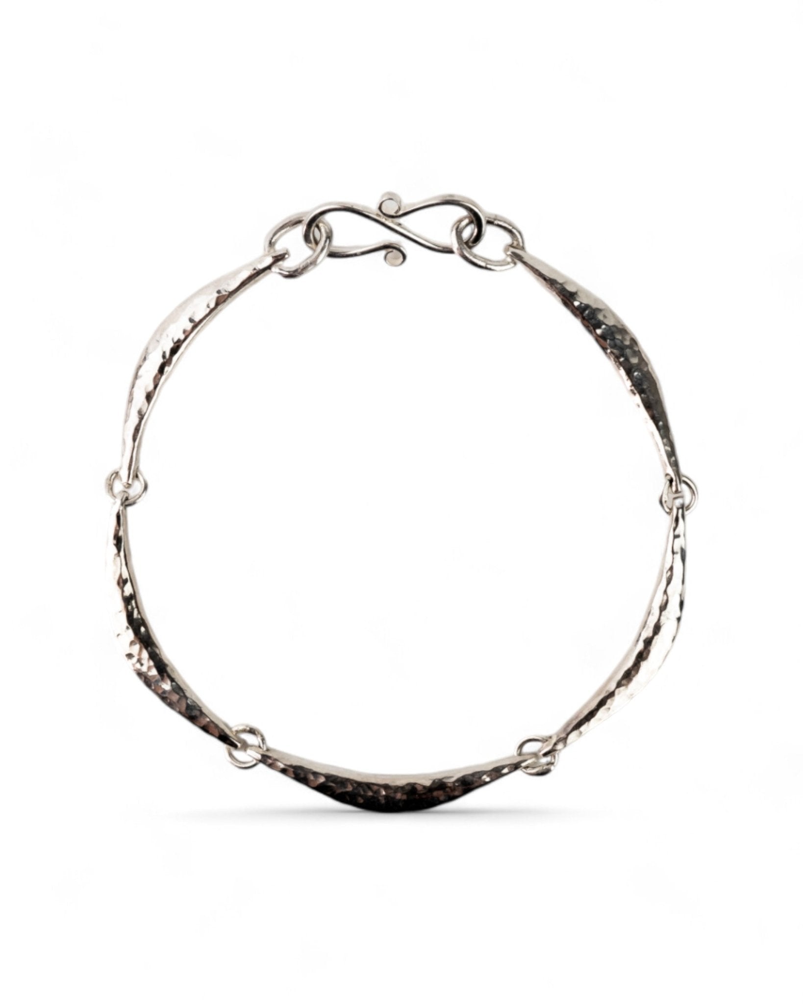 Hammered Silver Crescent Bracelet Bracelet Pruden and Smith