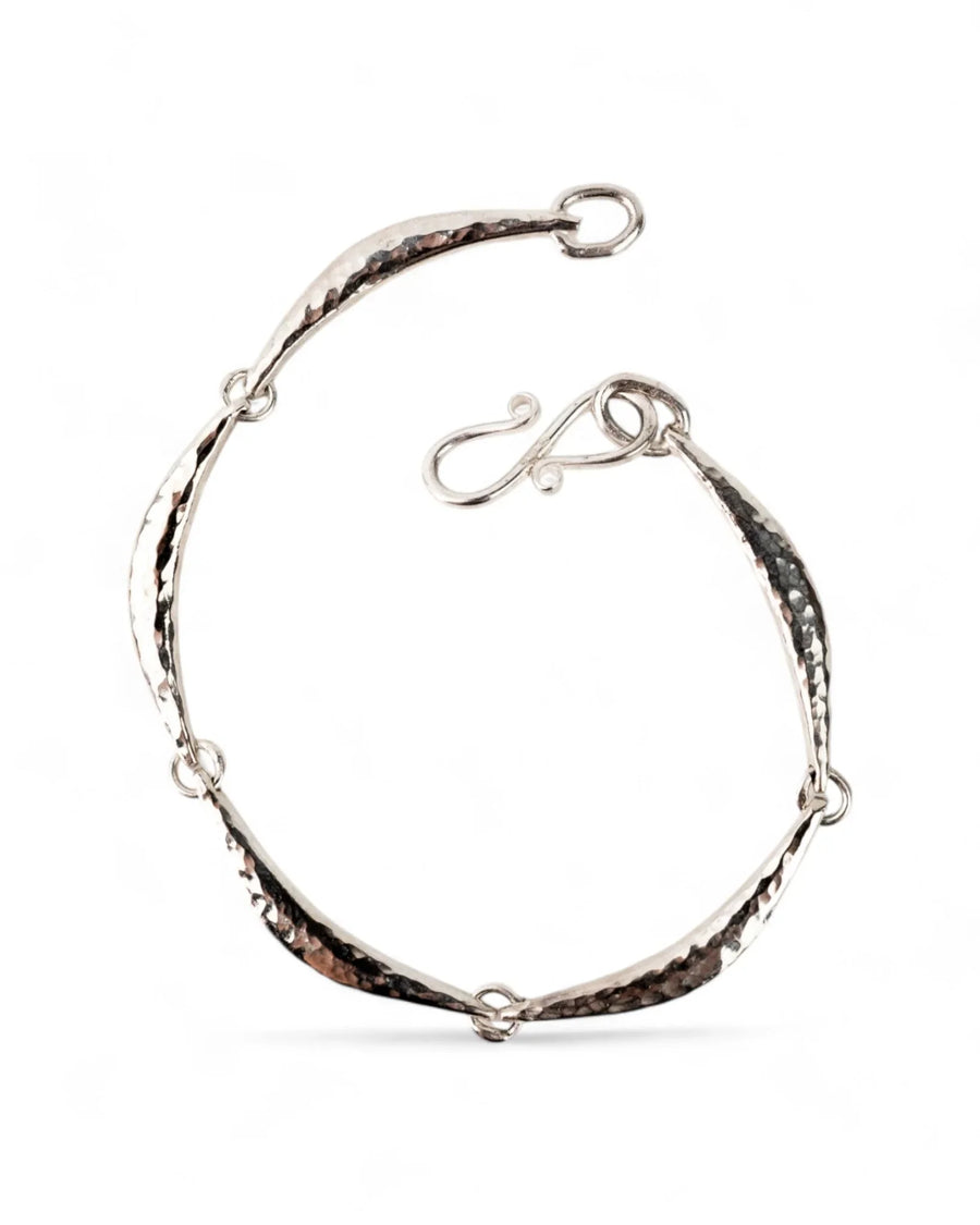 Hammered Silver Crescent Bracelet Bracelet Pruden and Smith