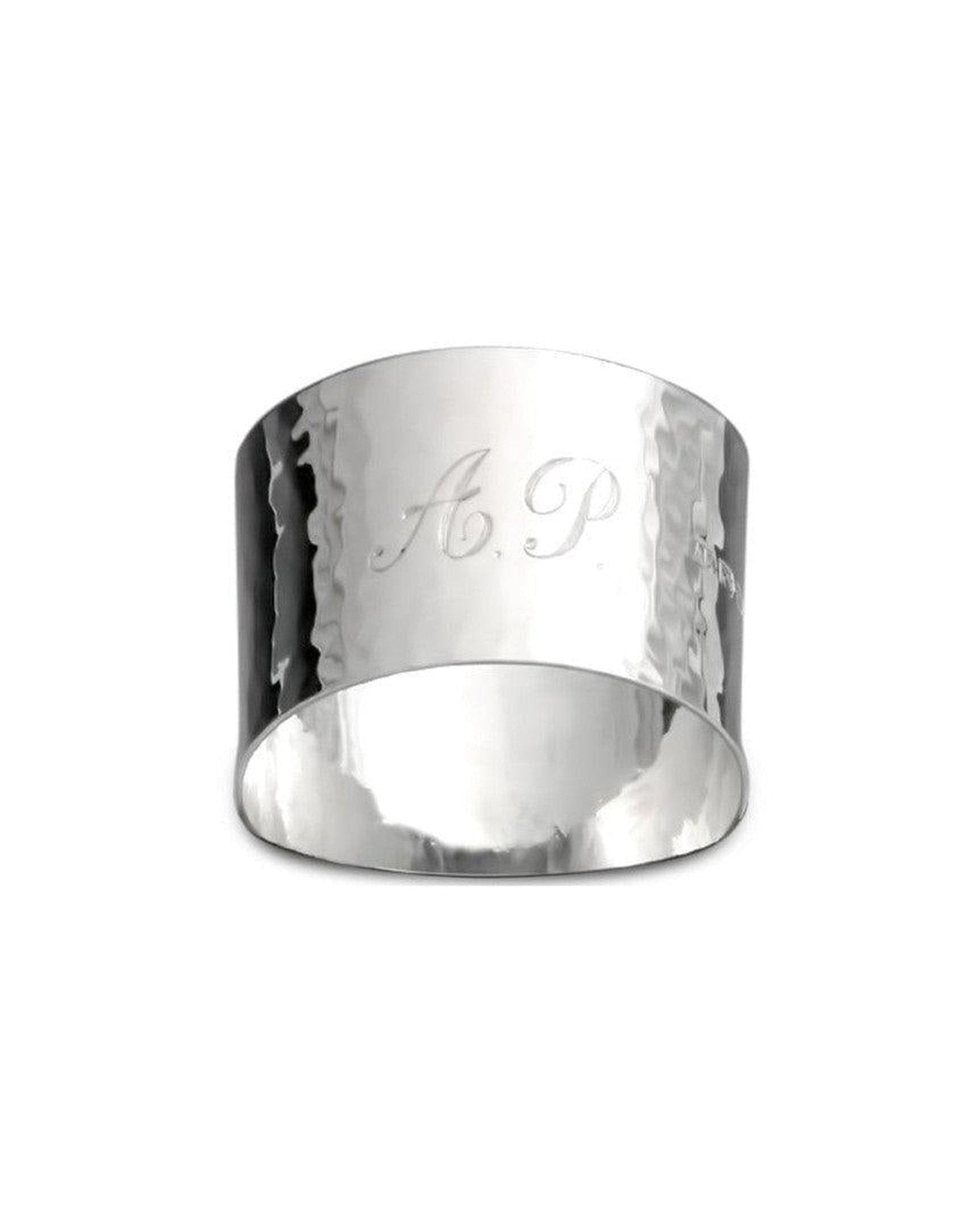 Hammered Silver Napkin Ring Pruden and Smith