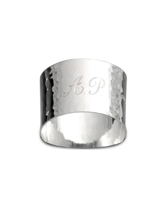 Hammered Silver Napkin Ring Pruden and Smith