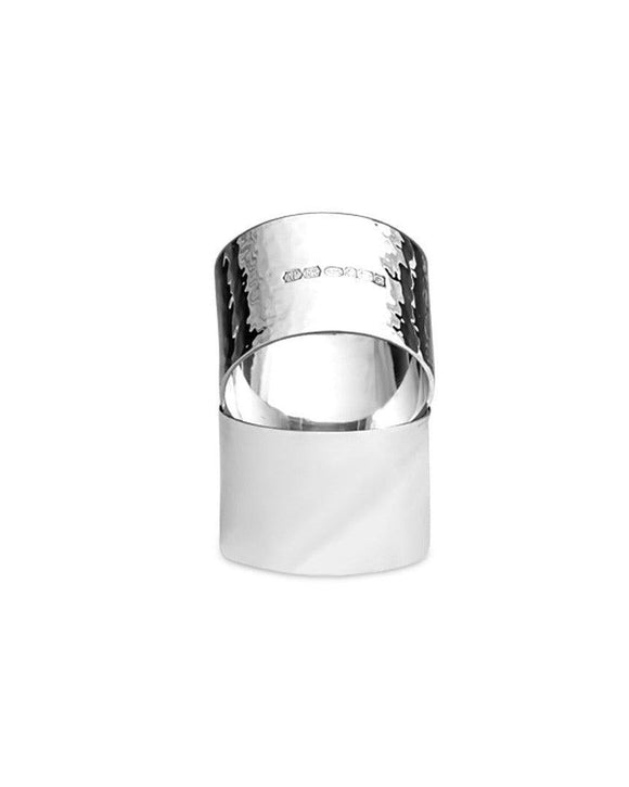 Hammered Silver Napkin Ring Pruden and Smith