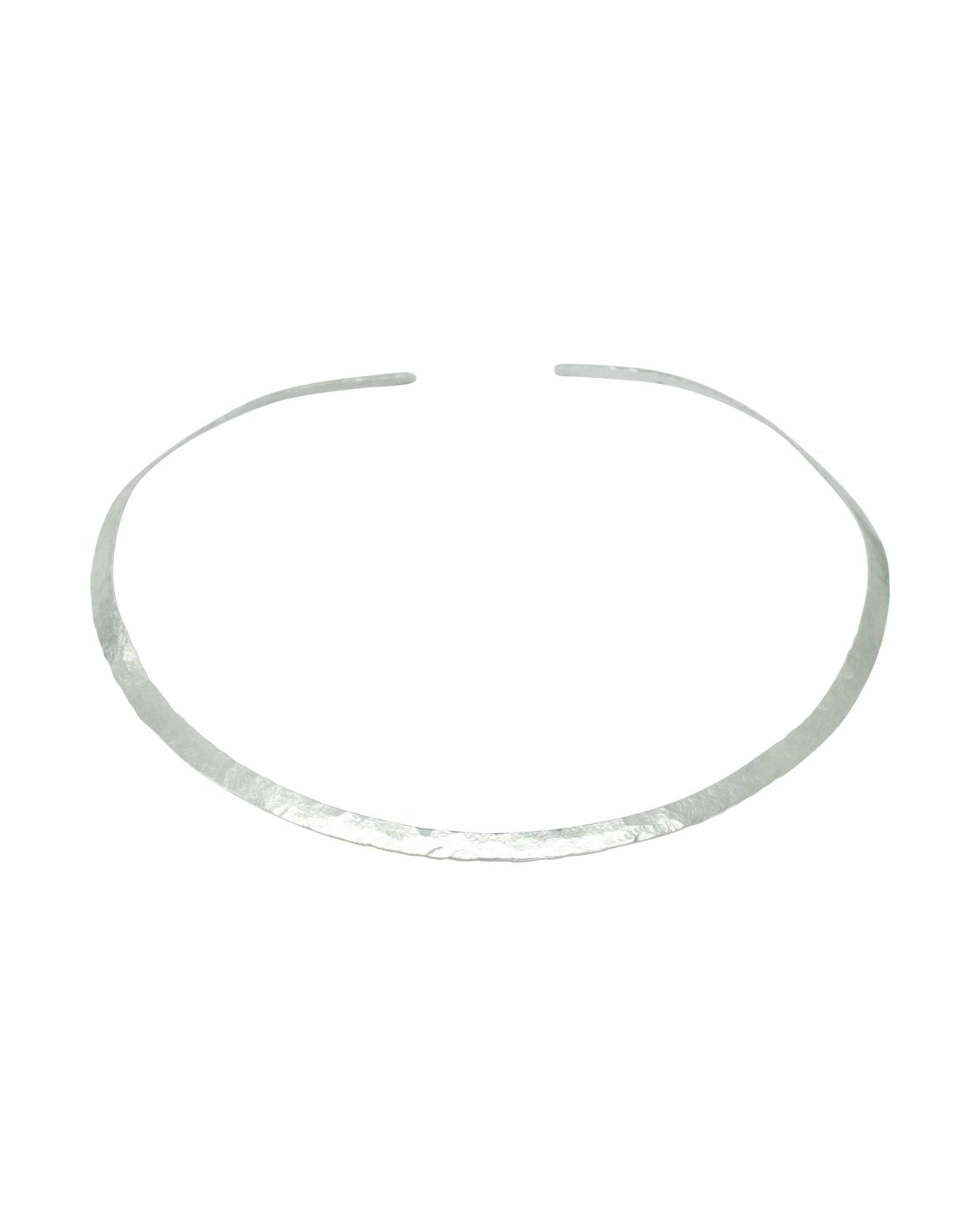 Hammered Silver Necktorc Necklace Necklace Pruden and Smith