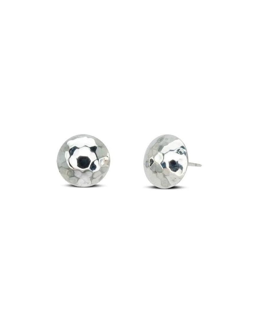 Hammered Silver Stud Earrings Earrings Pruden and Smith