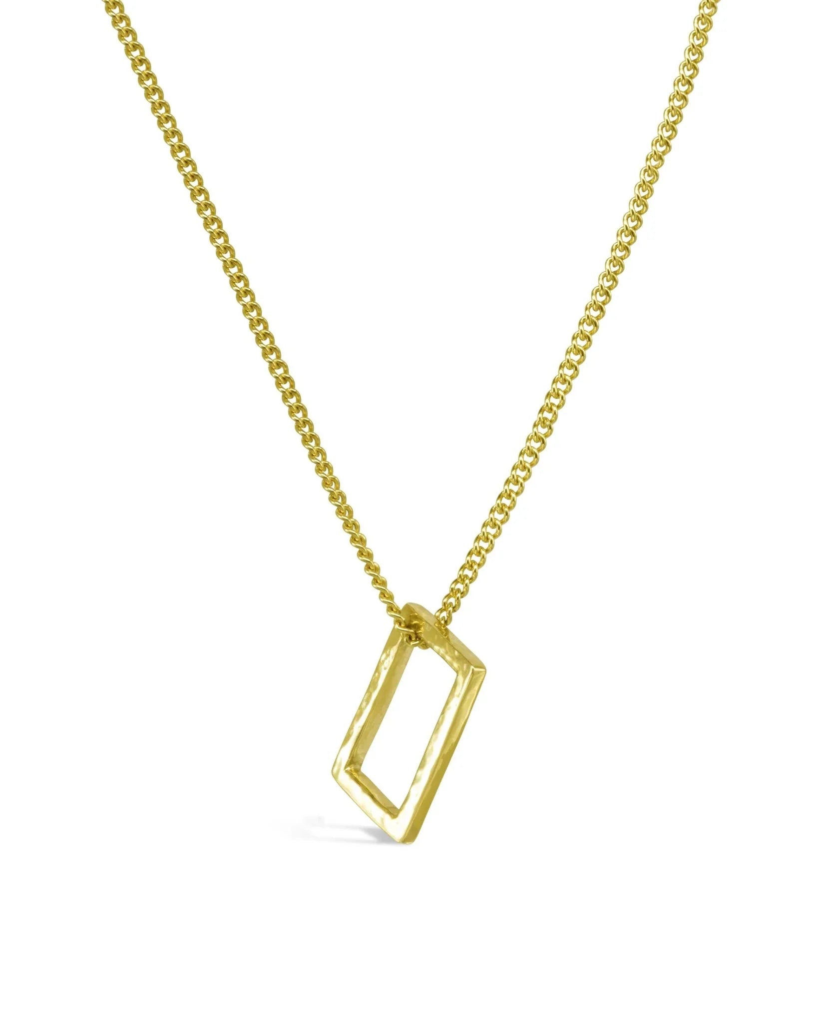 Hammered Solid 9ct Gold Portal Pendant Pendant Pruden and Smith