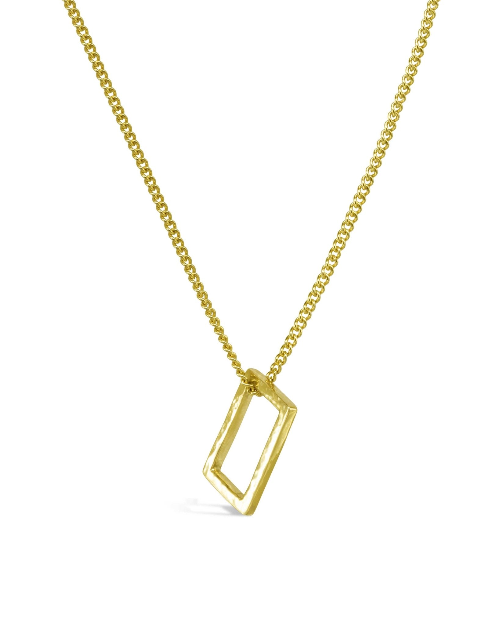 Hammered Solid 9ct Gold Portal Pendant Pendant Pruden and Smith