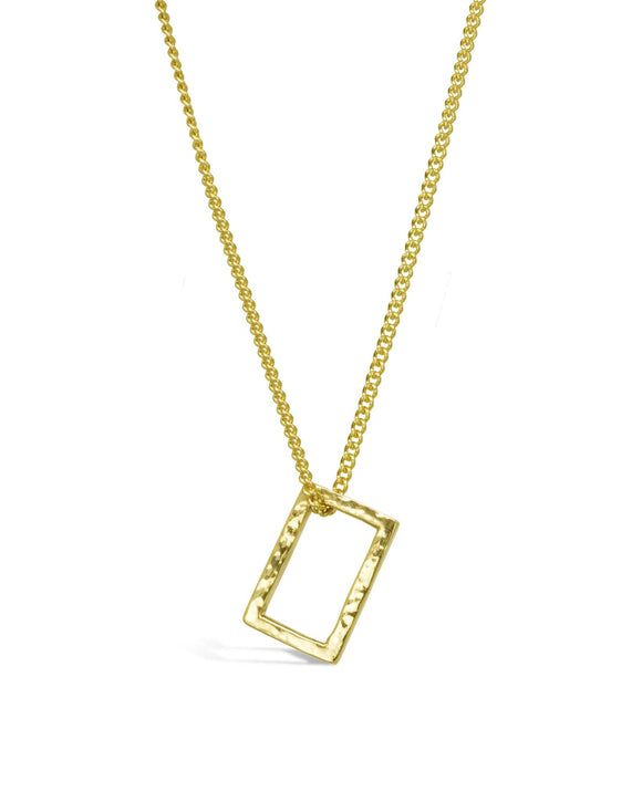 Hammered Solid 9ct Gold Portal Pendant Pendant Pruden and Smith