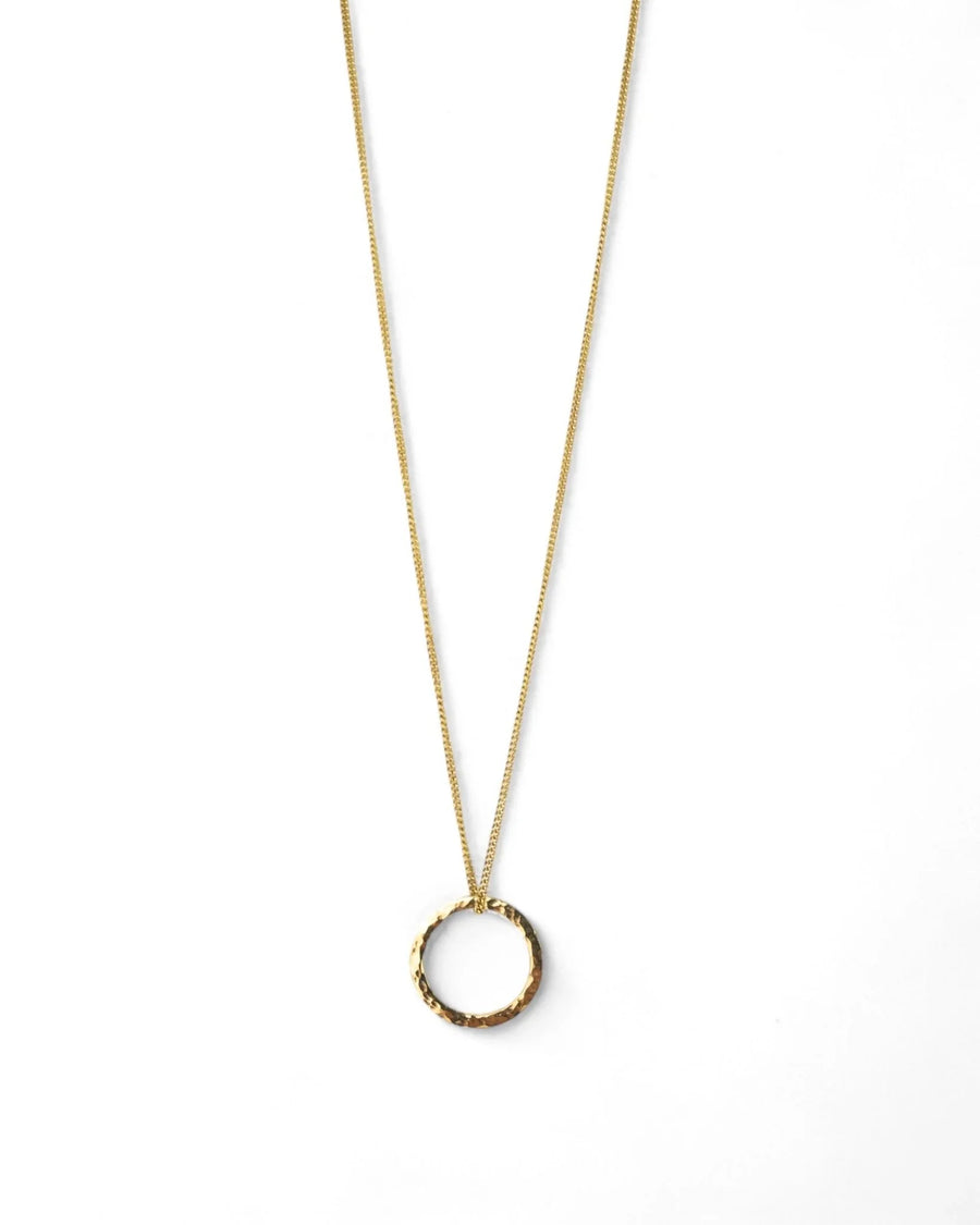 Hammered Solid 9ct Gold Ring Pendant Pendant Pruden and Smith