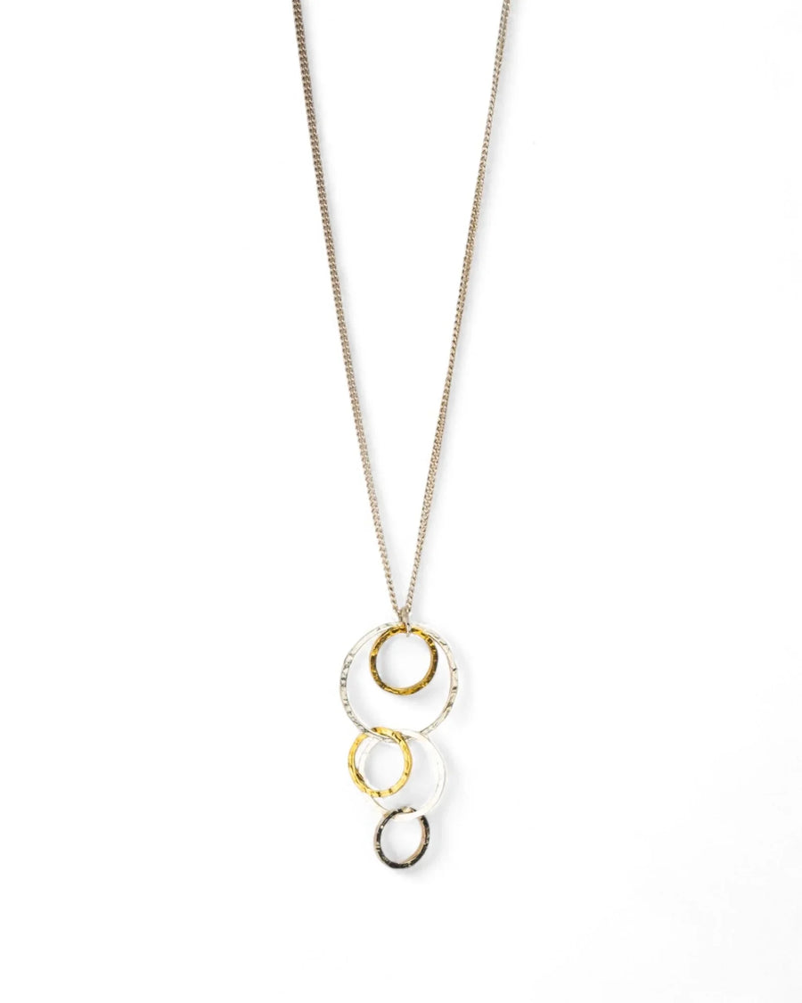 Hammered Two Tone Chain Pendant Pendant Pruden and Smith