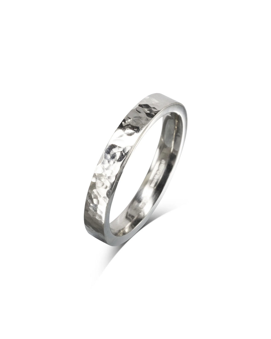 Hammered Wedding Ring (Narrow) Pruden and Smith