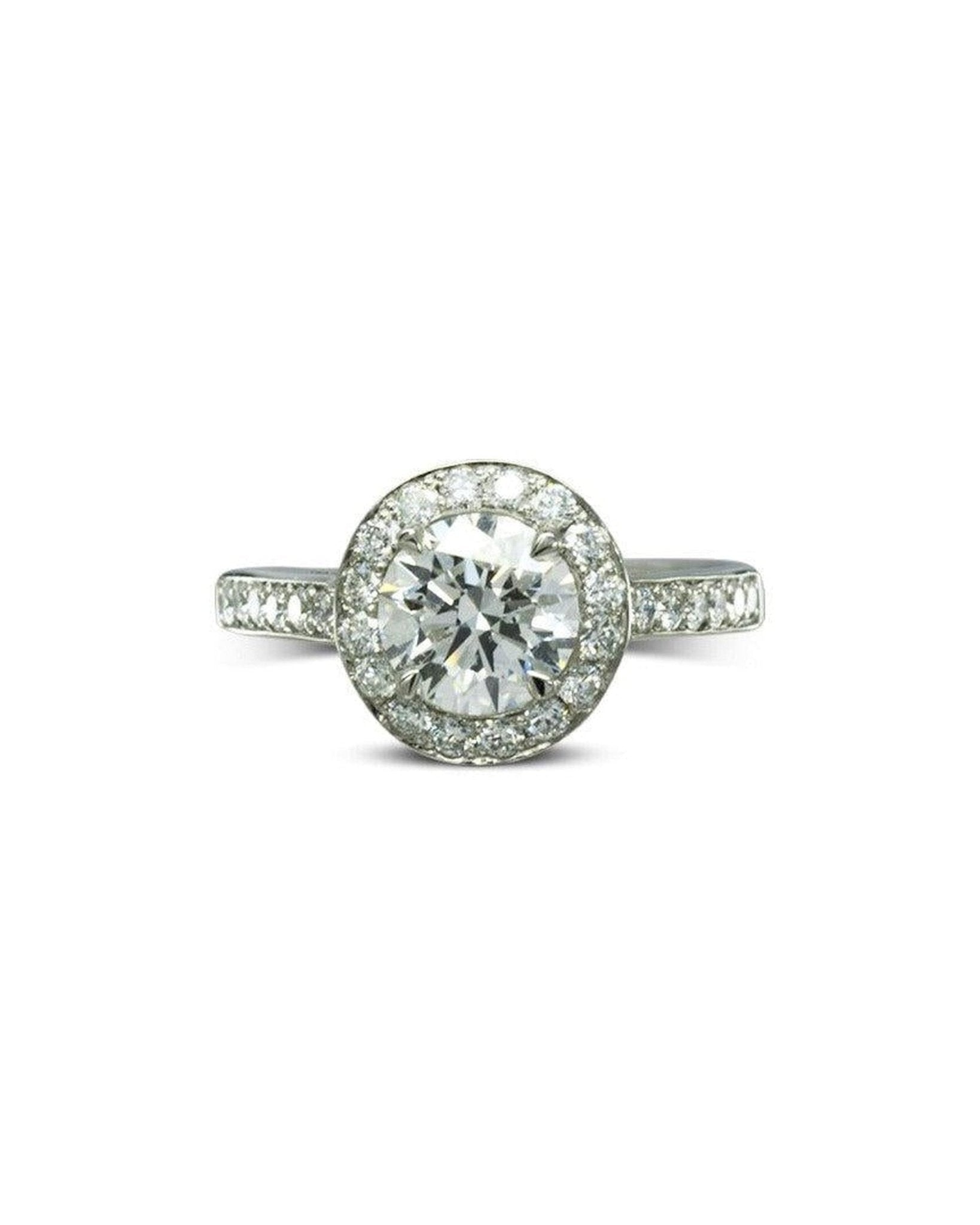 Heart Diamond Cluster Engagement Ring (With Set Diamonds) Ring Pruden and Smith