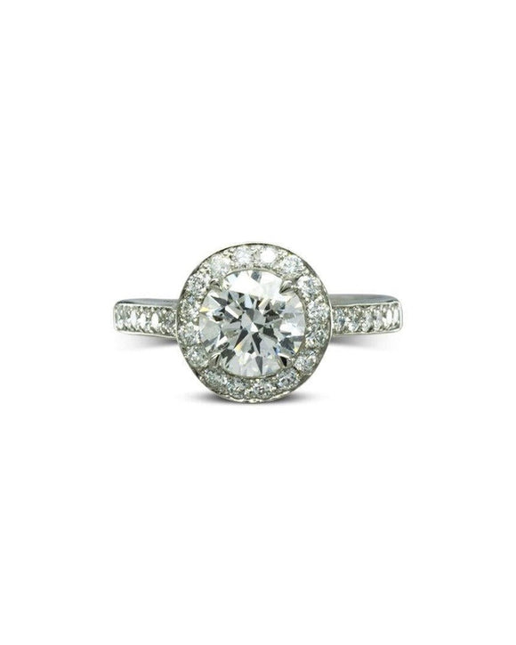 Heart Diamond Cluster Engagement Ring (With Set Diamonds) Ring Pruden and Smith