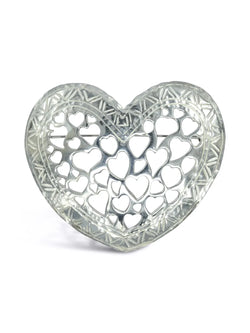 Large Silver Heart Brooch Brooch Pruden and Smith   