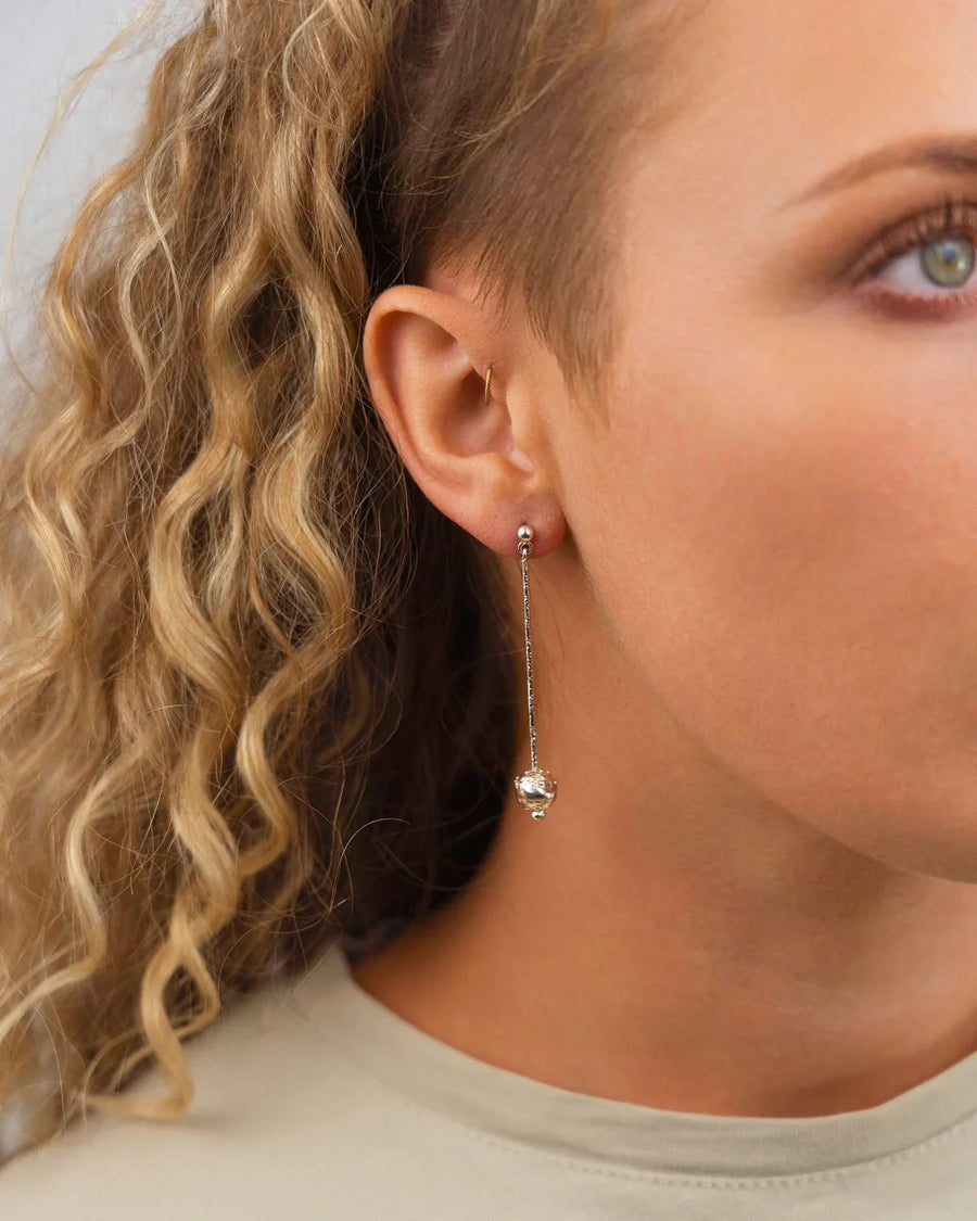 Hollow Nugget Drop Earrings Earrings Pruden and Smith